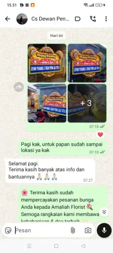 Testimonial Papan Bunga Pernikahan ciseureuheun