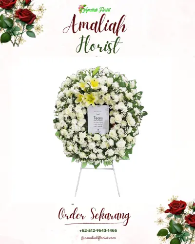 Krans Bunga Duka Cita ciseureuheun